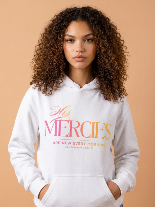 'His Mercies' Pastel Gradient Faith Hoodie