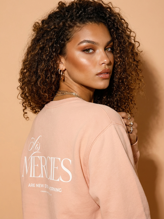 His Mercies Are New Crewneck — Back Design