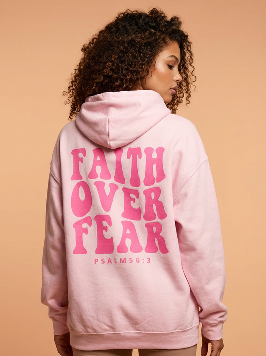 FAITH OVER FEAR Dropped Shoulder Hoodie