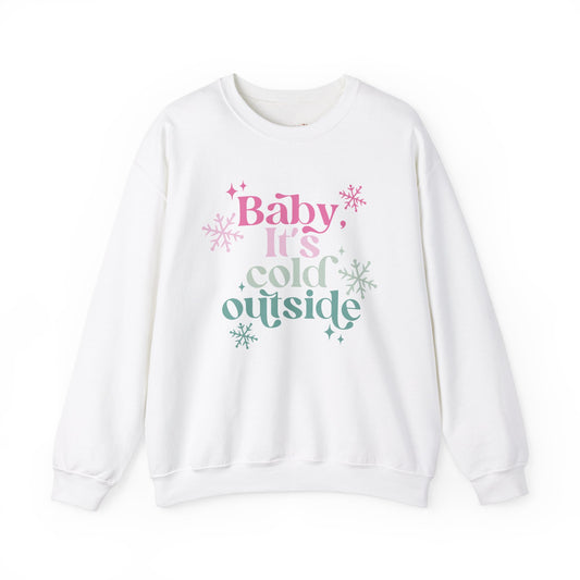 Baby It's Cold Outside Heavy Blend™ Crewneck Sweatshirt Christmas Gift Winter Cozy