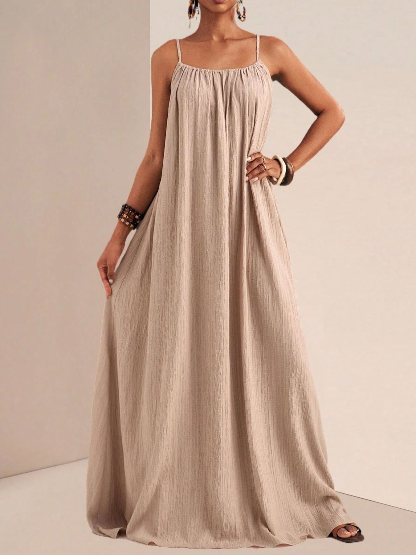 Athena Strap Flowy Maxi Dress – KALYSDÉ