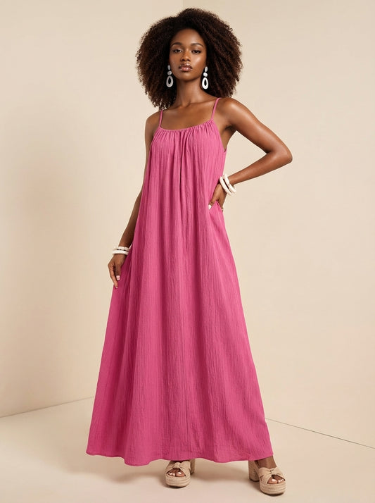 Athena Strap Flowy Maxi Dress
