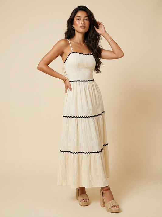 Ellie Trim Tiered Cami Dress